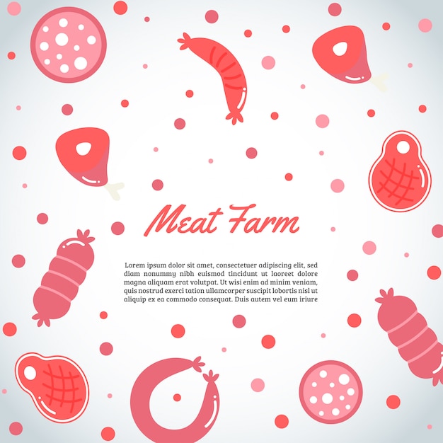 Background with meat products