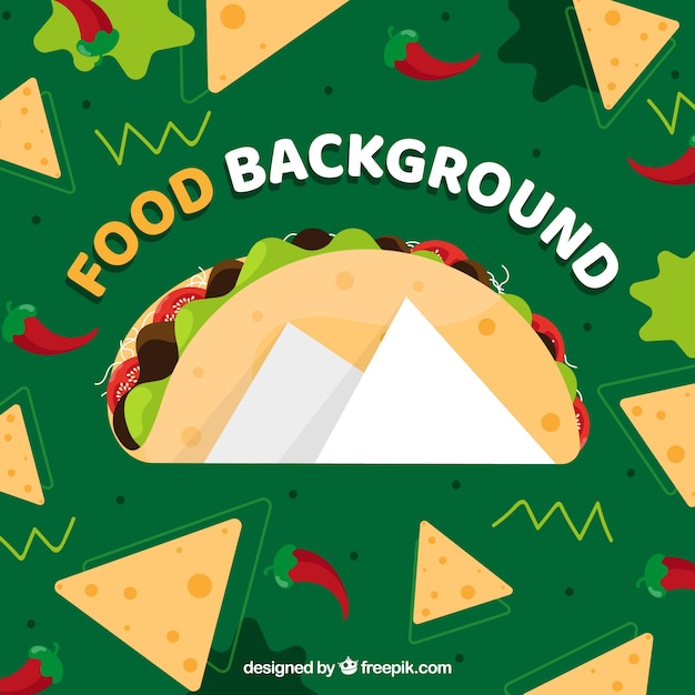 Vector background with mexican food