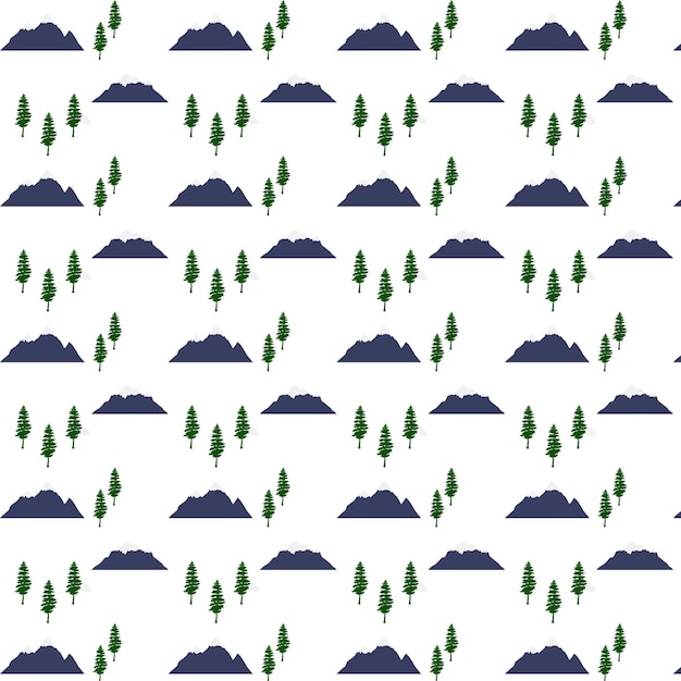 Background with mountains and trees