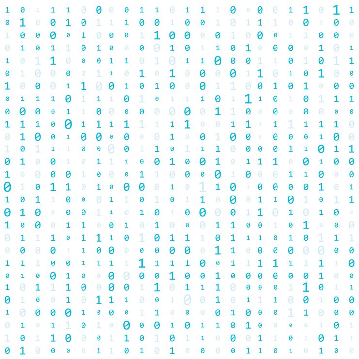 Vector 屏幕上有数字的背景 二进制代码零一 计算机代码编码