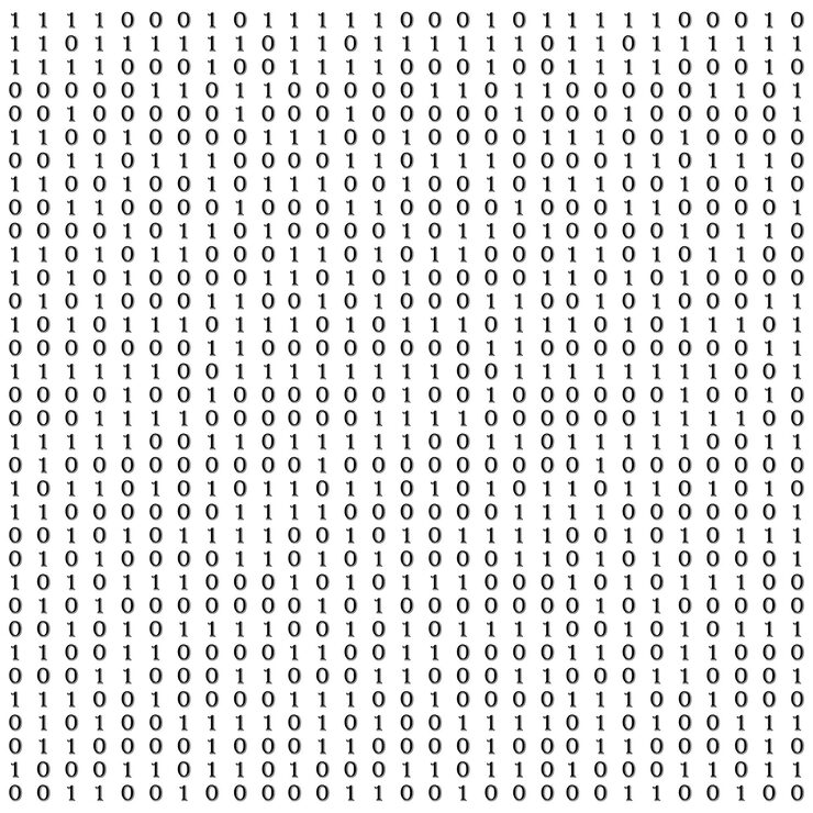 Vector background with numbers on screen binary code zero one computer code coding