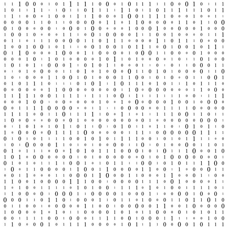 Vector background with numbers on screen binary code zero one computer code coding