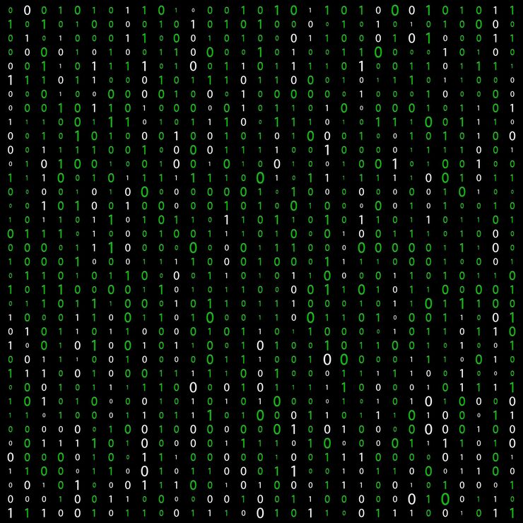 Vector background with numbers on the screen. binary code zero one. matrix. coding. hacker concept. 