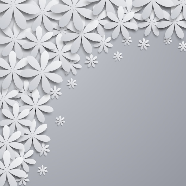 Background with paper floral elements.