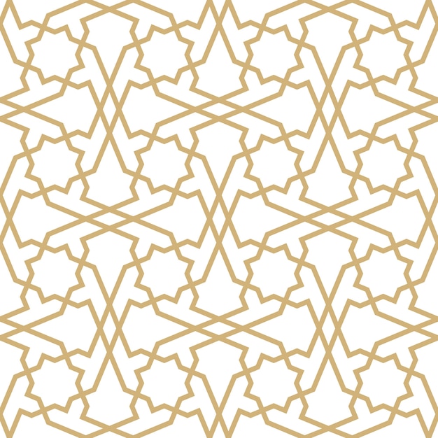 Vector background with seamless pattern in islamic style.