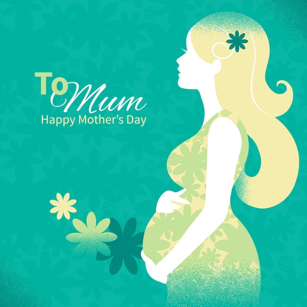 Background with silhouette of pregnant woman