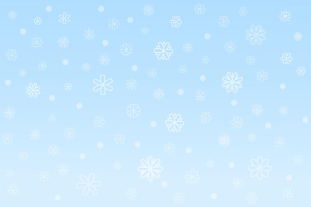 Background with snowflakes and snowfall abstract light blue background christmas backdrop.