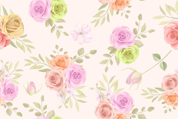 background with soft colored floral ornaments