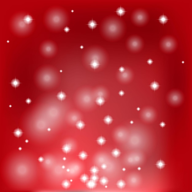 Background with stars and lens flares for christmas vector illustration in red