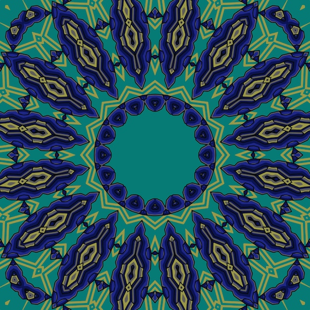 Background with a symmetrical colorful pattern indian pattern