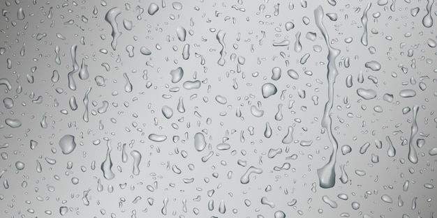 Background with water drops and streaks in gray colors