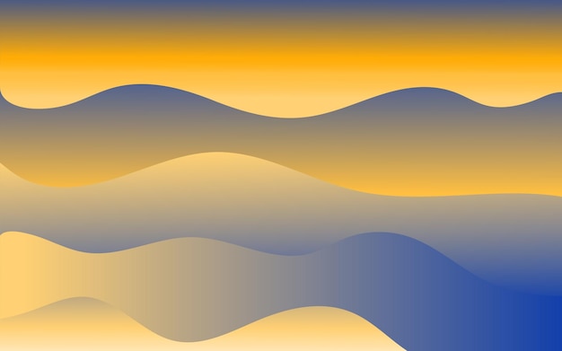 Vector background with waves relax space blue yellow