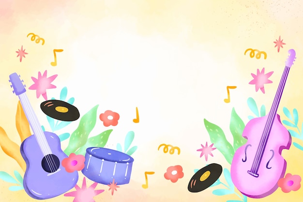 Vector background for world music day celebration