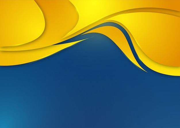 Wallpaper 4k 3D blue yellow abstract OS 13552