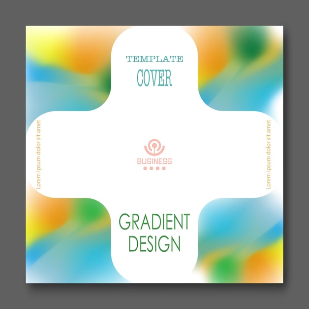 Backgrounds with a colorful gradient layout for the cover brochure catalog and creative design idea