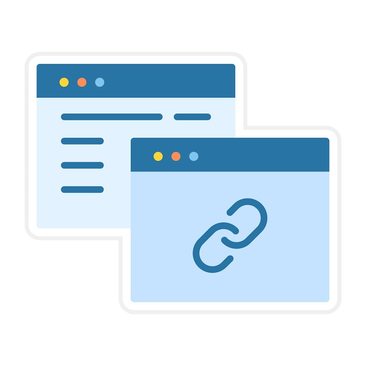 Vector backlink icon vector image can be used for coding and development