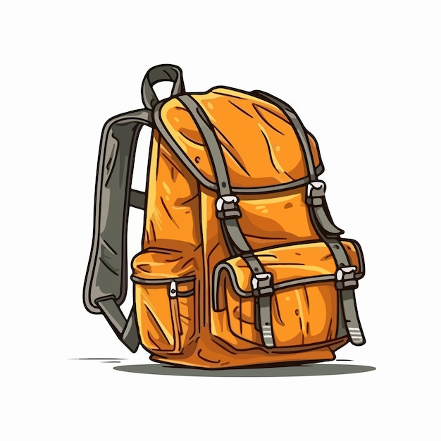 Vector backpack flat vector illustration backpack hand drawing isolated vector illustration