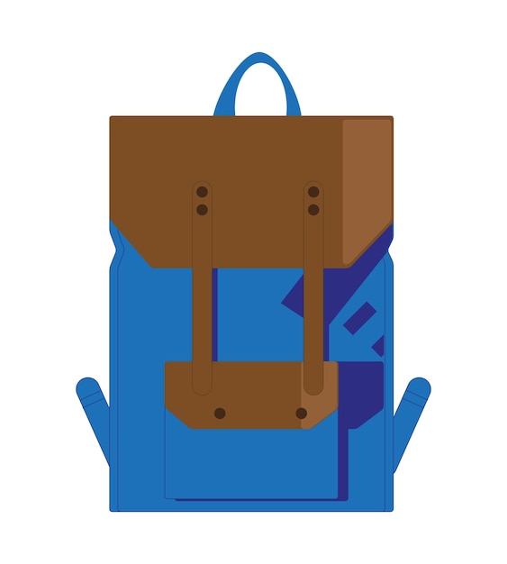 Vector backpack flat vector illustration