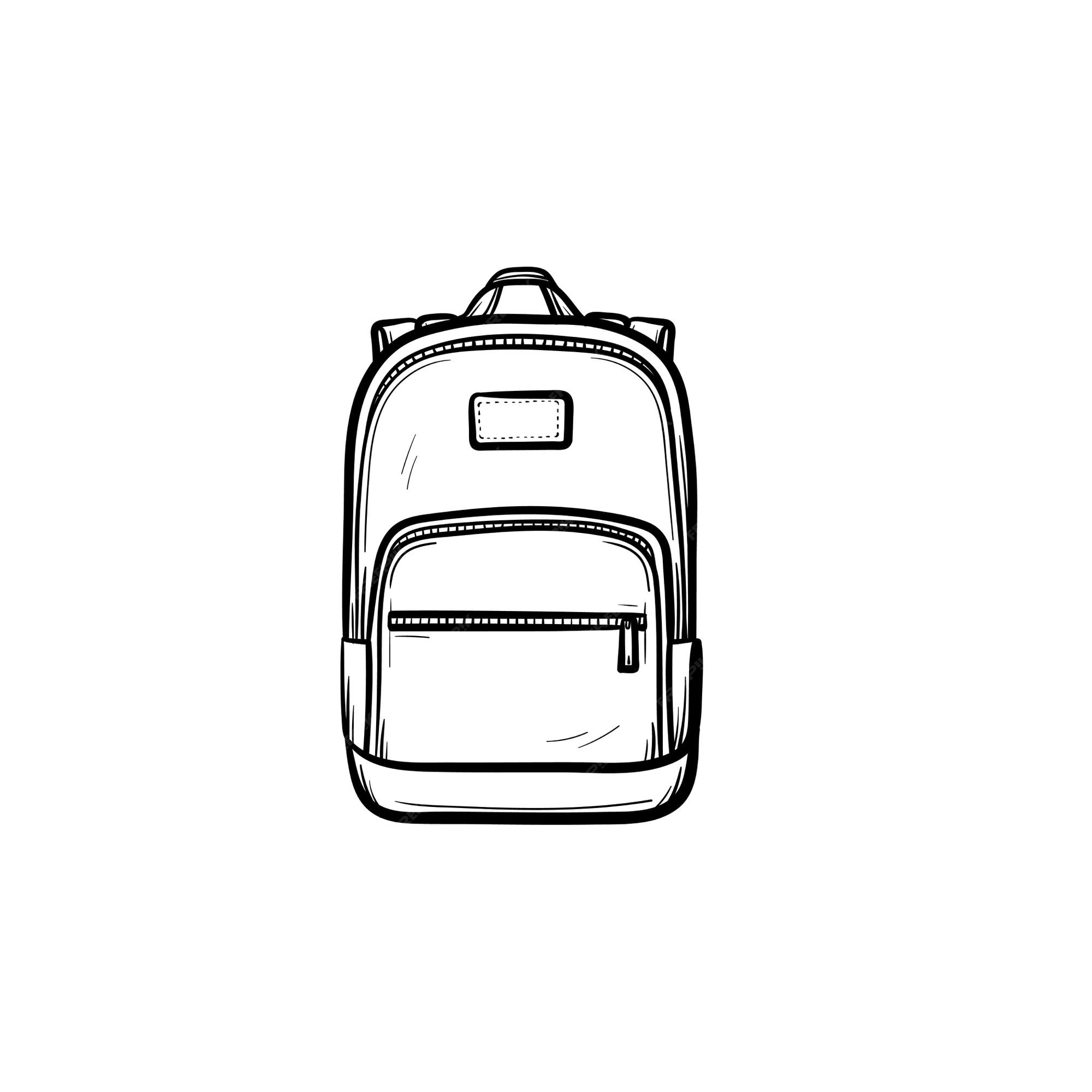 Backpack Doodle Vector Illustration Of School Bag Back To School