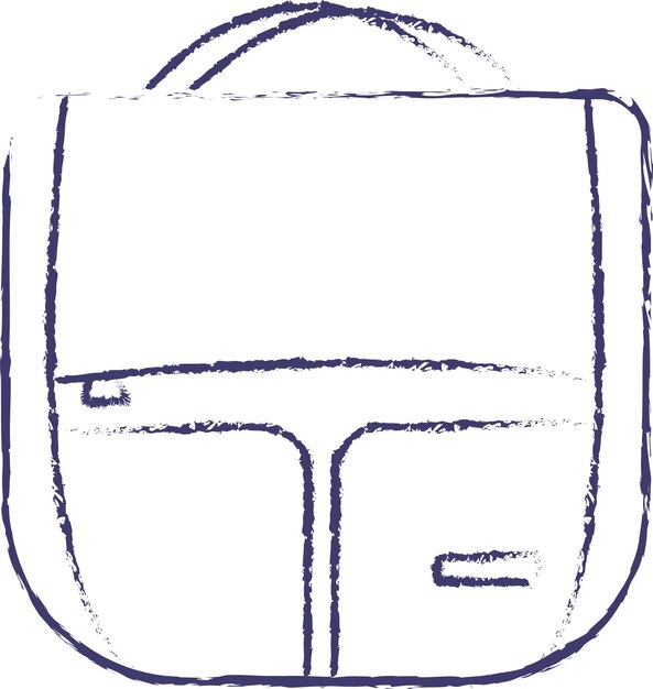 Backpack hand drawn vector illustration