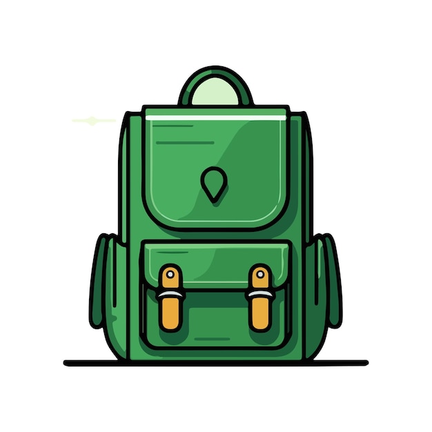 Backpack icon flat vector illustration