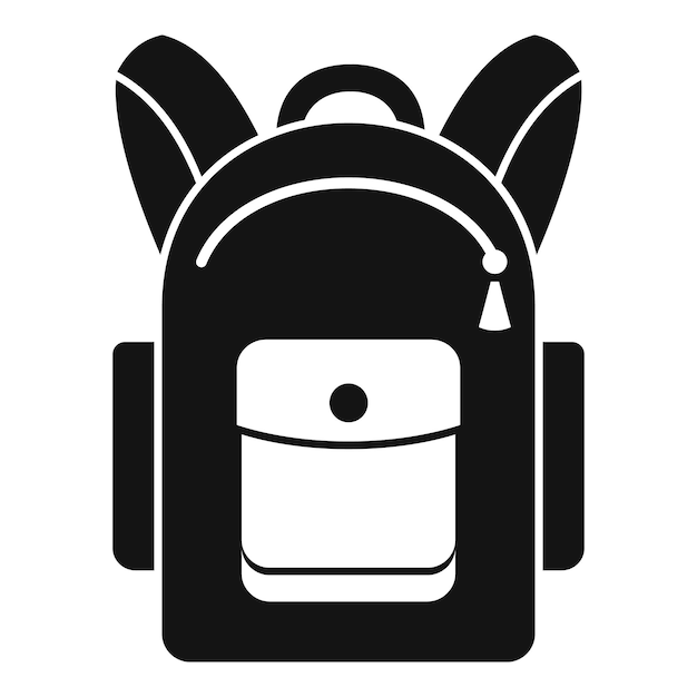 Vector backpack icon simple illustration of backpack vector icon for web design isolated on white background