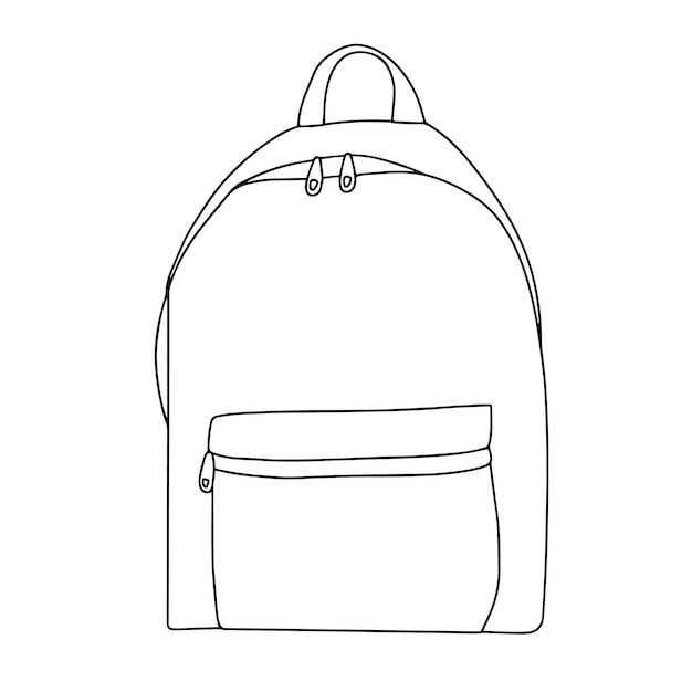 Backpack School bag Vector illustration isolated on white background