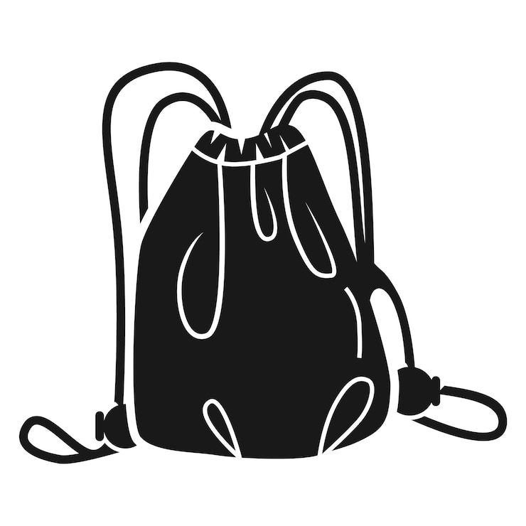 Vector backpack for shoes icon simple illustration of backpack for shoes vector icon for web design isolated on white background