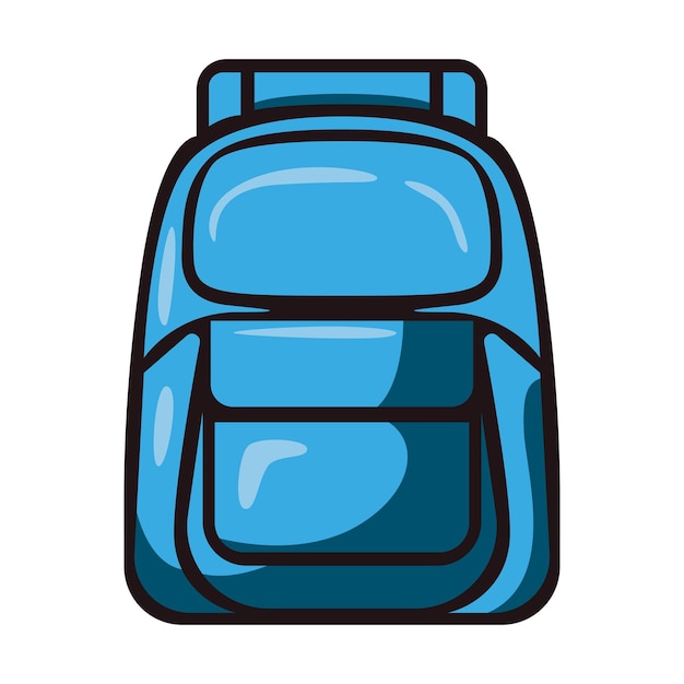 Дизайн векторной иконки рюкзака иллюстрация школьного оборудования плоская иконка