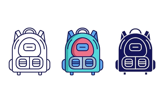 Backpack vector icon