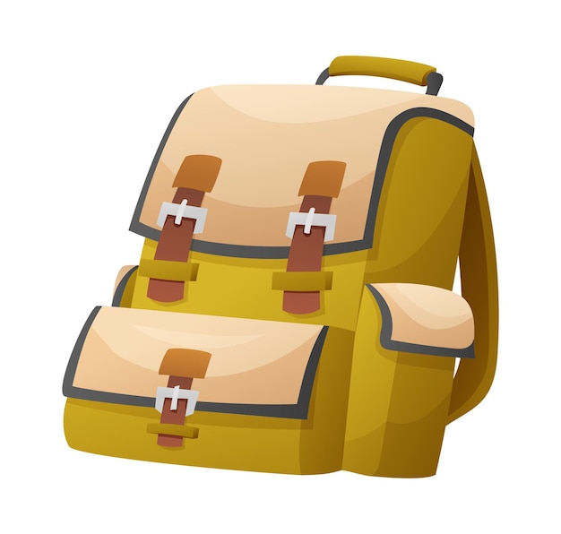 Backpack vector illustration Cartoon school bag isolated on white background