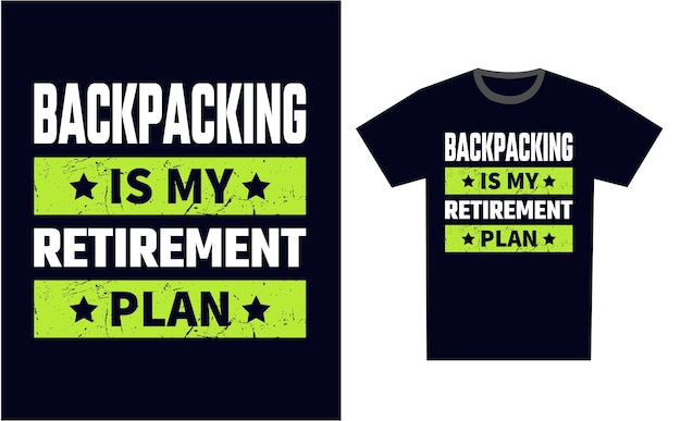 Backpacking T Shirt Design Template Vector
