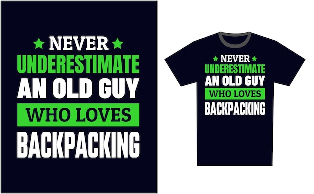 Backpacking T Shirt Design Template Vector