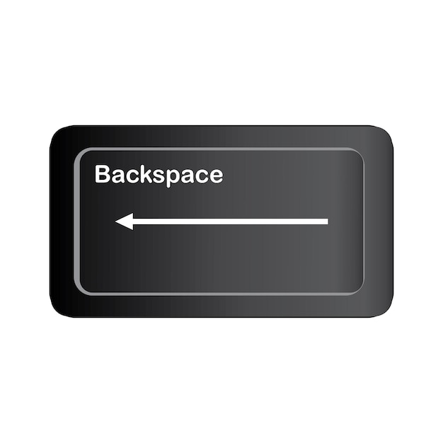 Vettore icona del pulsante backspace