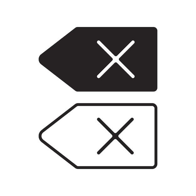 Vector backspace button icon