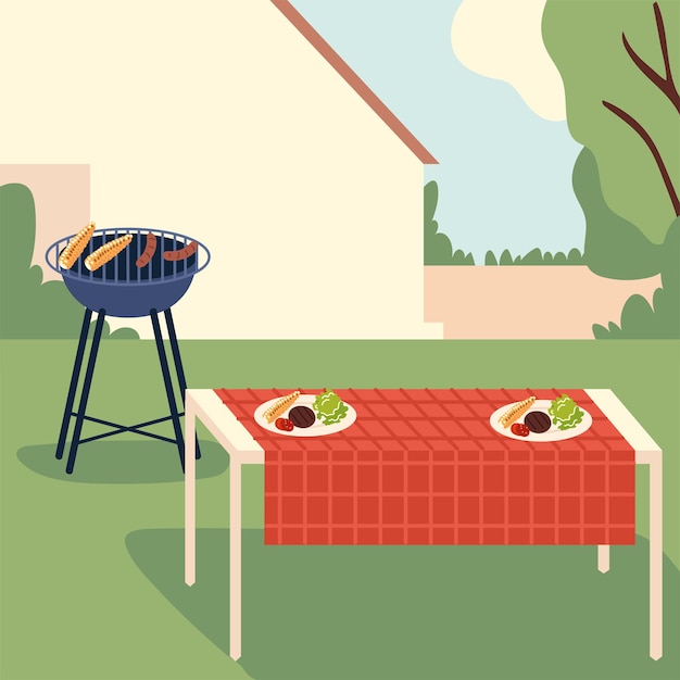 Backyard bbq grill