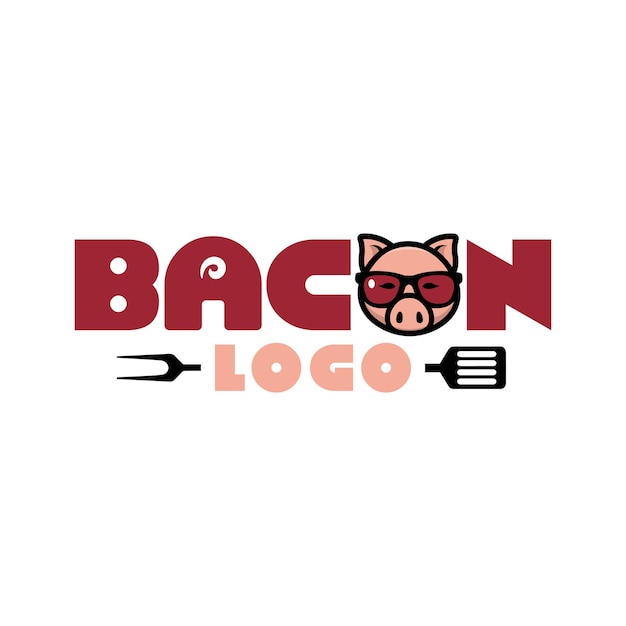 Vector bacon logo design