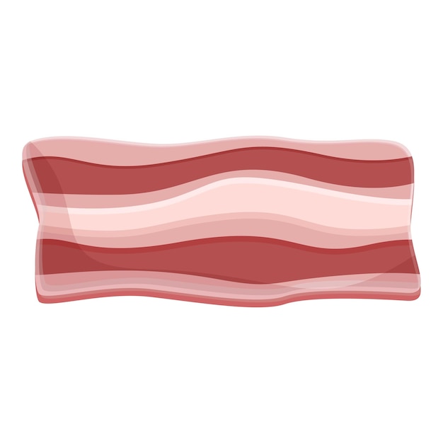 Bacon rundvlees pictogram cartoon van spek rundvlees vector pictogram voor webdesign geïsoleerd op een witte achtergrond