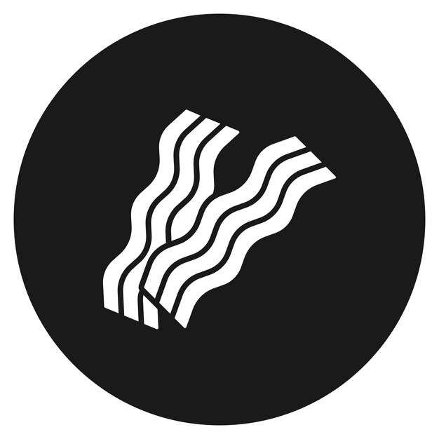 Bacon vector icoon Kan worden gebruikt voor ochtend en ontbijt icoonset