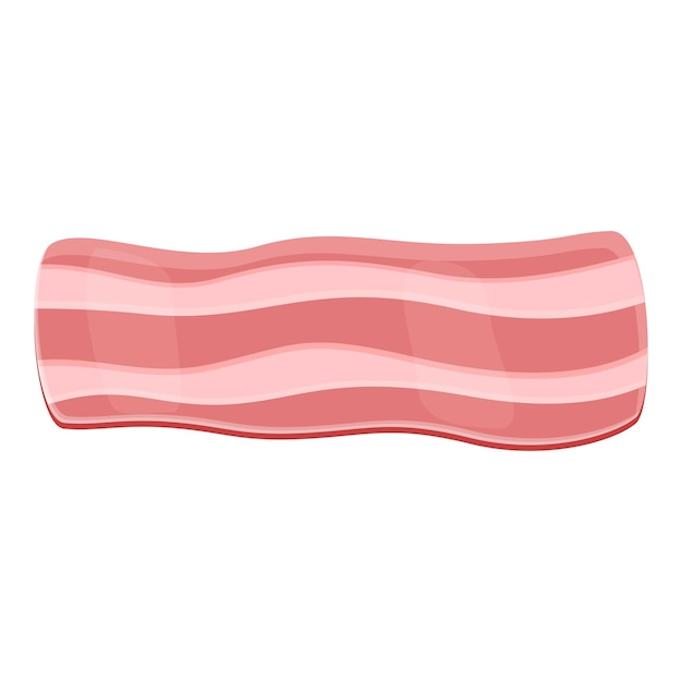 Bacon voedsel pictogram Cartoon van spek voedsel vector pictogram voor webdesign geïsoleerd op een witte achtergrond