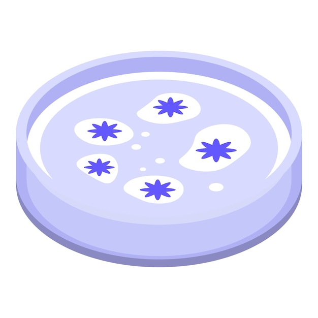 Vector bacteria petri dish icon isometric of bacteria petri dish vector icon for web design isolated on white background