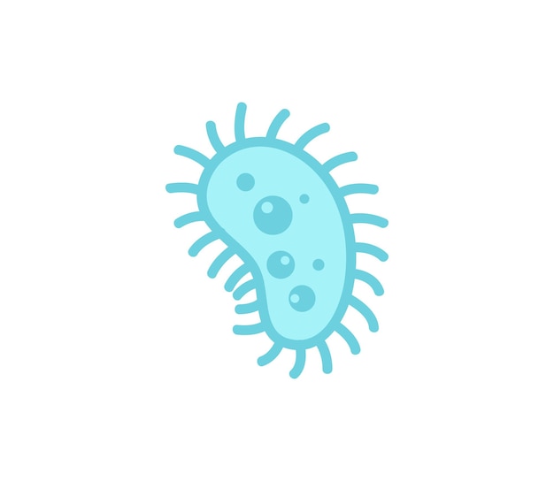 Bacteria vector isolated icon. Emoji illustration. Bacterium vector emoticon