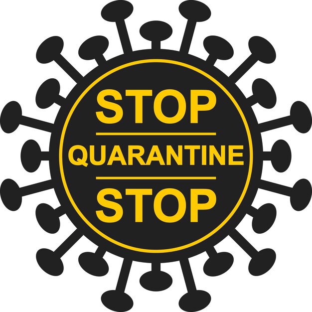 Bacteria virus stop sign quarantine page sign warning coronavirus covid