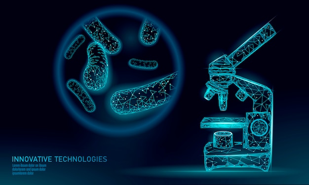 Bacteriën laag poly geven probiotica weer. Gezonde normale verteringsflora van menselijke darmyoghurtproductie. Moderne wetenschap technologie geneeskunde allergie immuniteit