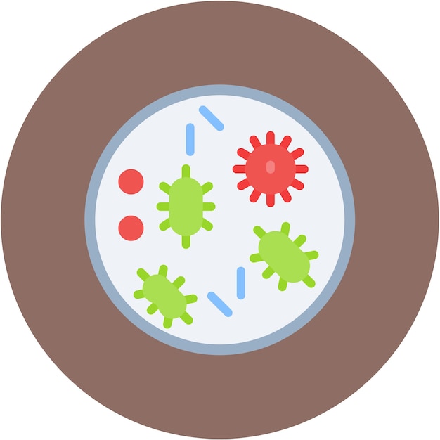 Bacteriën Petri Dish icoon vector afbeelding Kan worden gebruikt voor infectieziekten