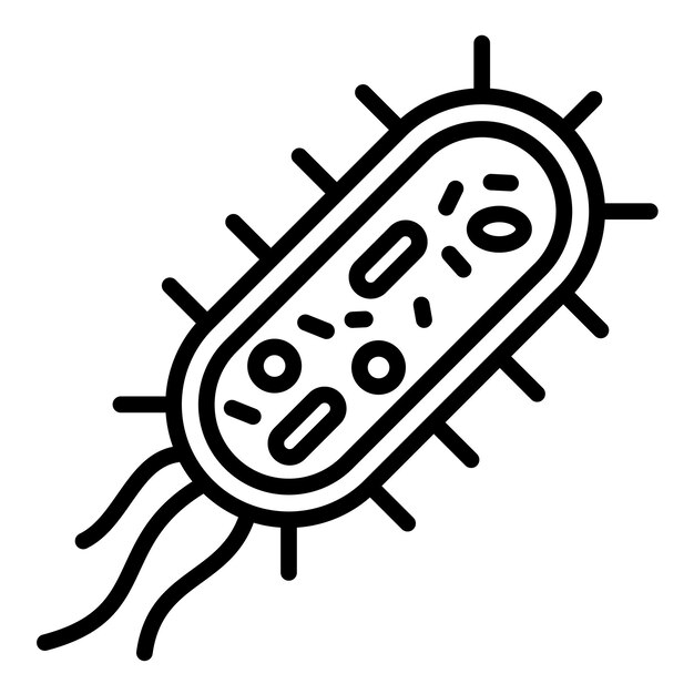 Bacteriumvector illustratiestijl