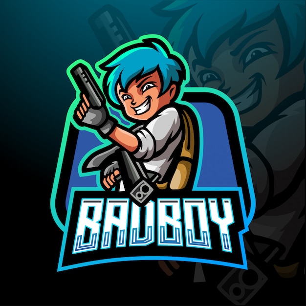 Bad boy esport logo sjabloon