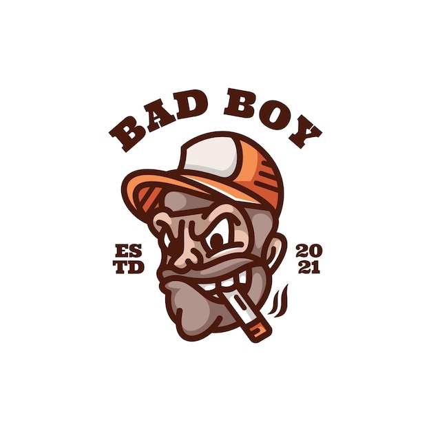 Vettore logo di bad boy