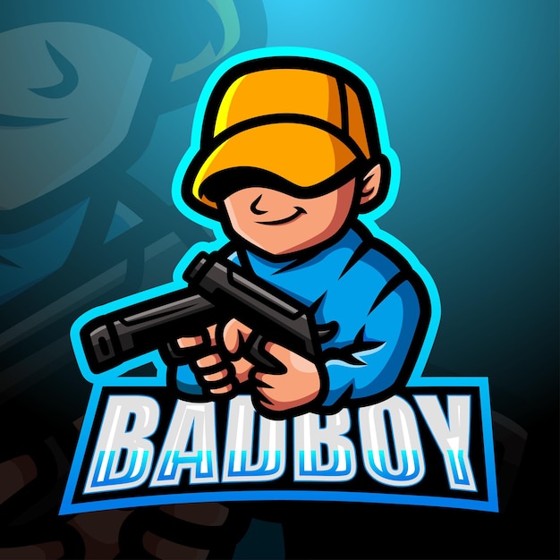 Bad boy mascot esport illustration