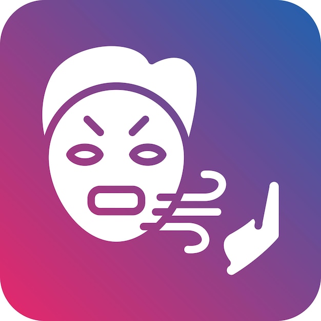 Vector bad breath icon style